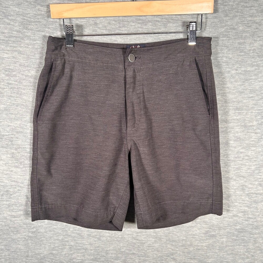 Faherty All Day Shorts Men 28 Gray 7" Inseam Hybrid Outdoor Stretch Pockets Hike